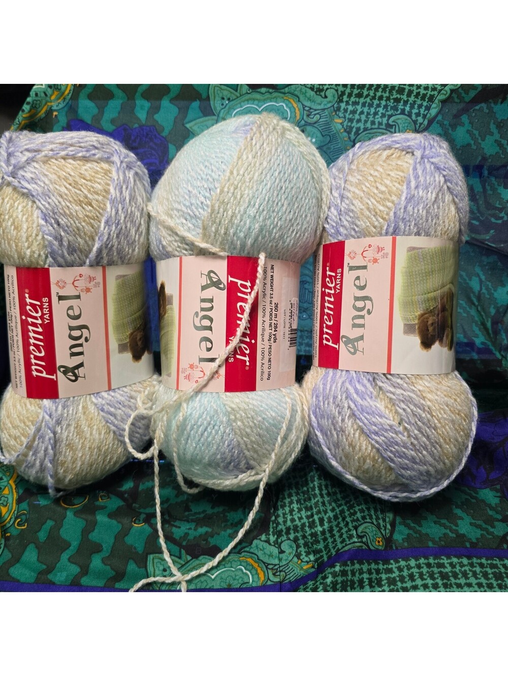 Premier Yarns Angel - Self Shading - Lot of 3 New Skeins in Bird Bath